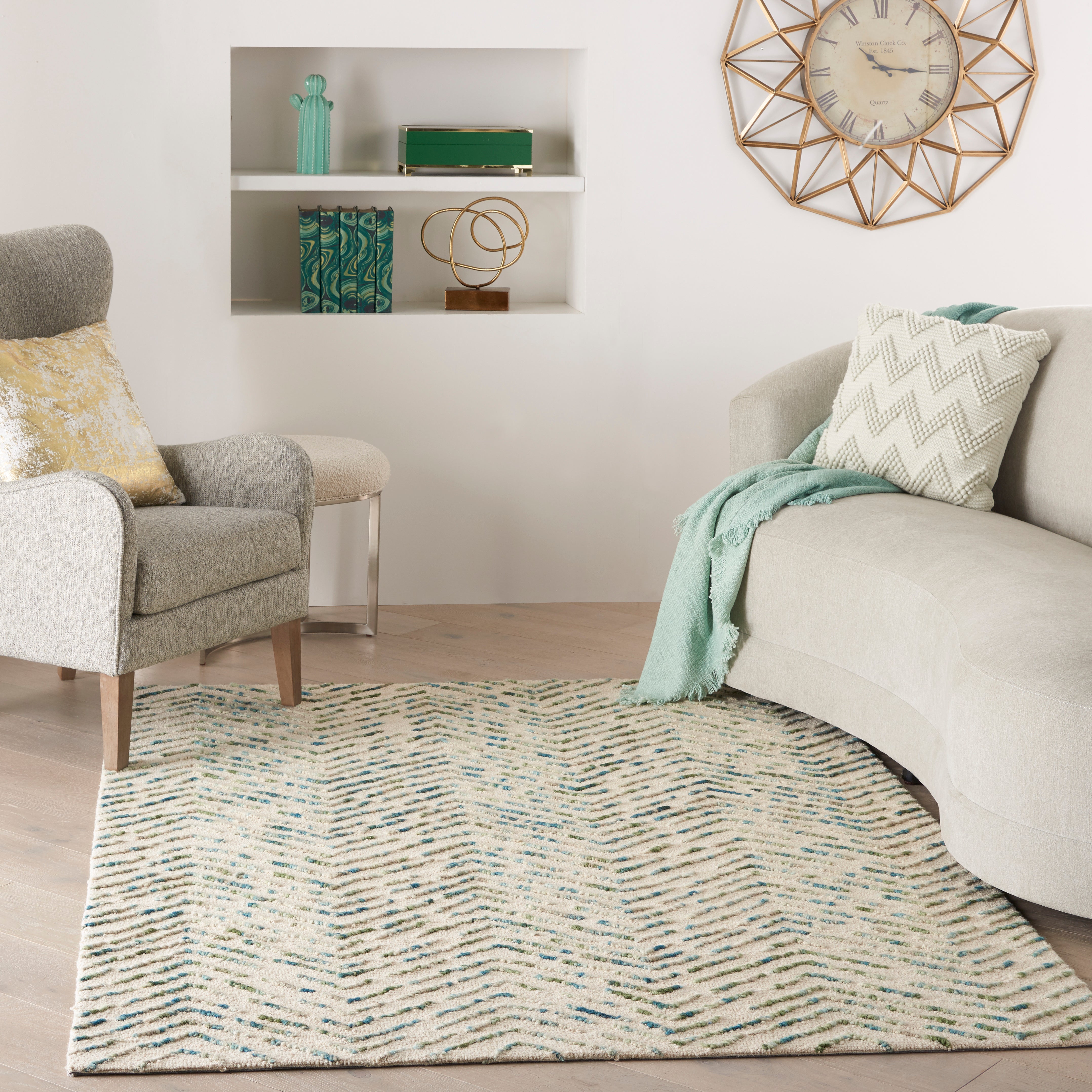 Nourison Colorado CLR02 Green/Ivory Large Rectangle Rug